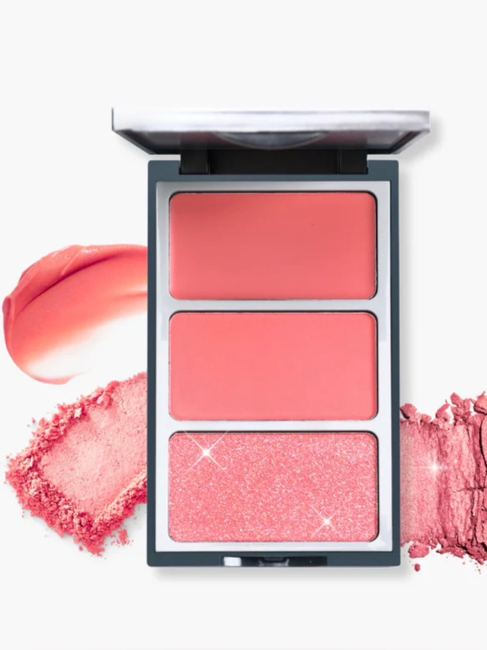 Pinch Perfect BARLEY BLUSHED Trio Blush & Lip Palette - Pink